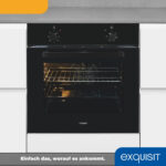 EXQUISIT Horno multifunción - EXQUISIT EBE 255-U-020 Negro, Integrable, 59 l, 595 mm, negro - Imagen 5
