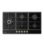 KLARSTEIN Placa de gas - KLARSTEIN Victoria Chef Edition 5 zone, 5 zonas, 90 cm, Negro