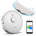 MEDION Robot aspirador - MEDION X10 SW, 14,8 V, Potencia de succión 2700 kPa, Depósito 0,4 l, Autonomía 120 min, Blanco