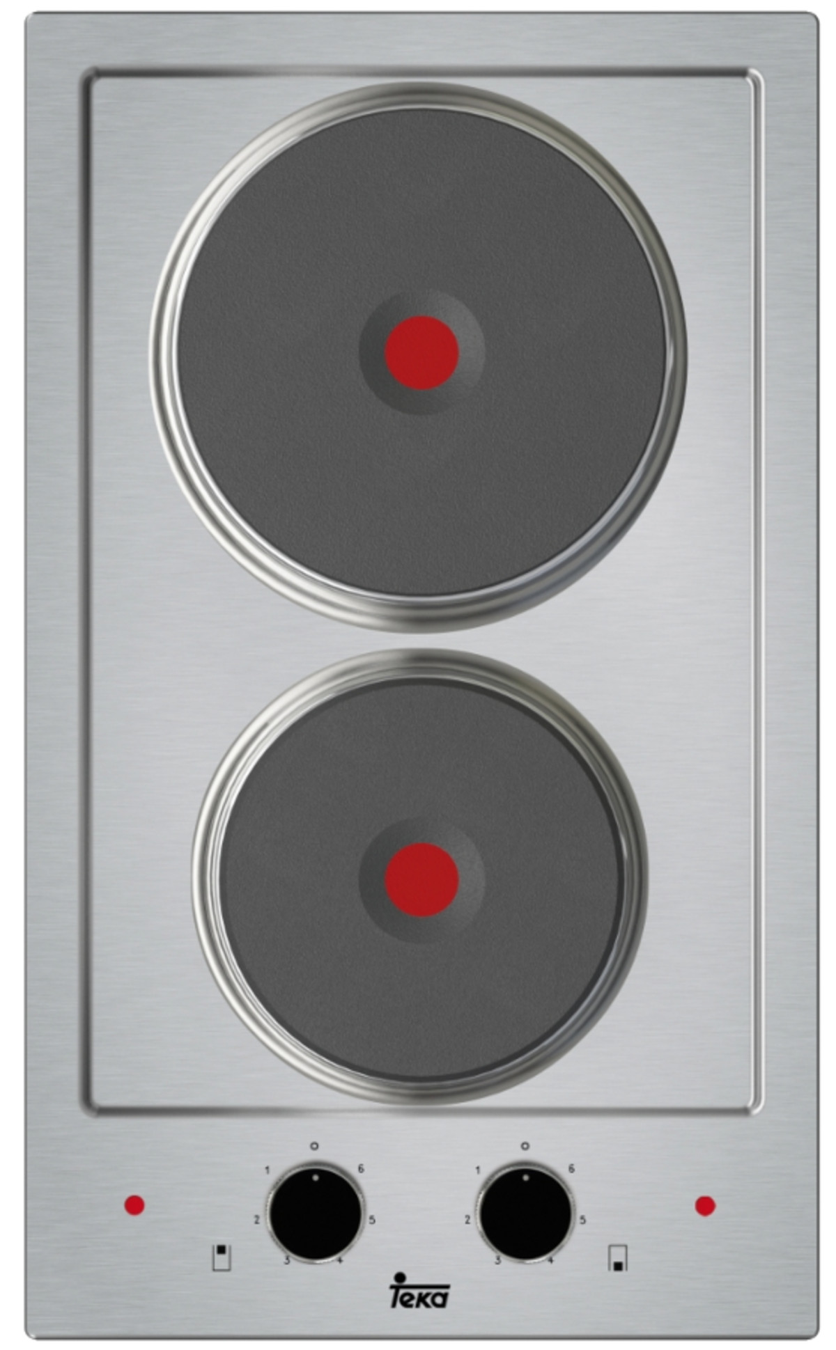 1395156_1 TEKA Placa modular - Teka EFX 30.1 2P, Eléctrica, 2 zonas, Zona grande 18 cm, 30 cm, Acero inoxidable - Imagen 1