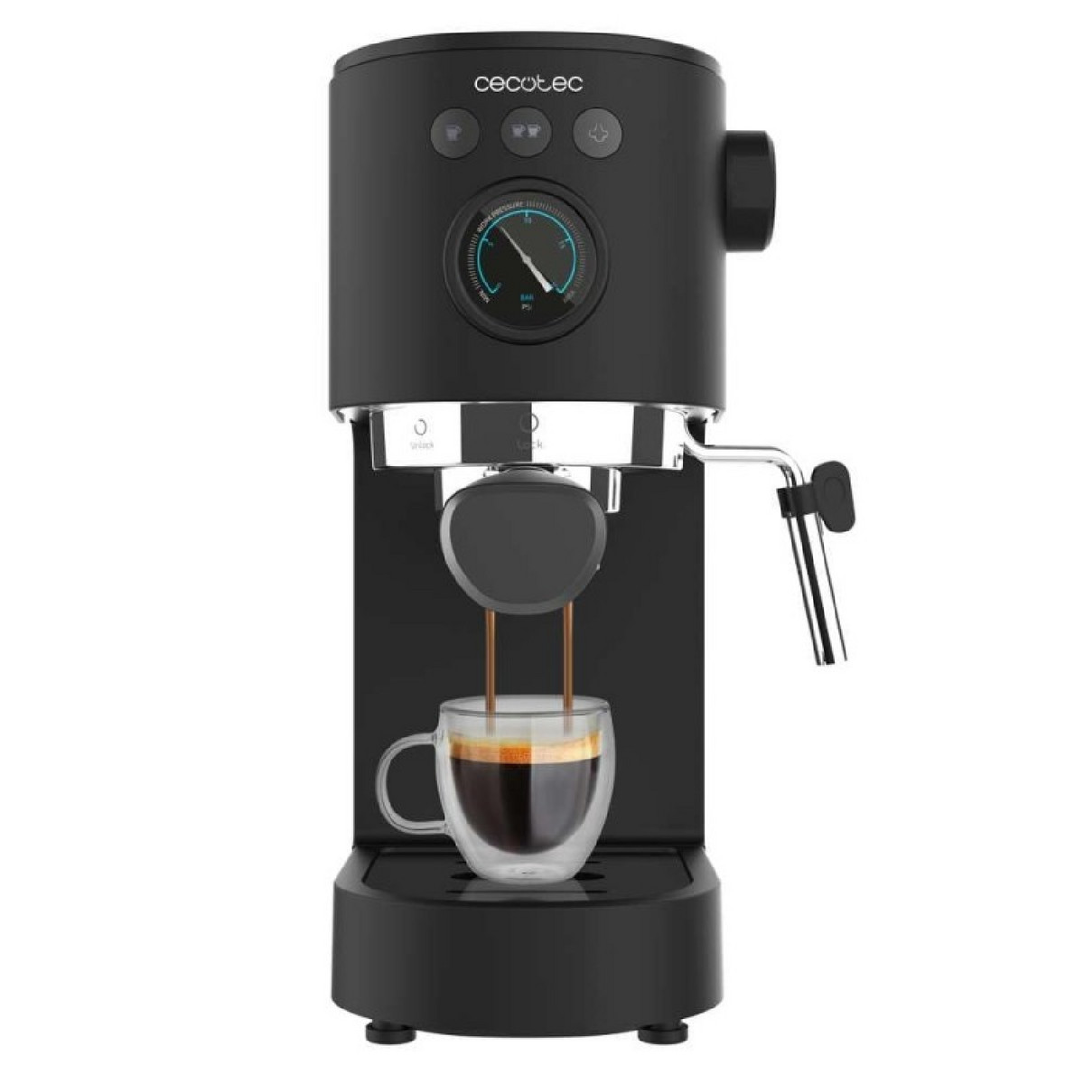 139566920_1 CECOTEC Cafetera express - CECOTEC Cafelizzia Fast Pro, 20 bar, 1350 W, 2 tazas, Multicolor - Imagen 1
