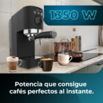 CECOTEC Cafetera express - CECOTEC Cafelizzia Fast Pro, 20 bar, 1350 W, 2 tazas, Multicolor - Imagen 2
