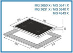 MEIRELES Placa de gas - MEIRELES MG 3650 X, 4 zonas, Gas ButanoGas Propano, 610 mm, Inox - Imagen 2