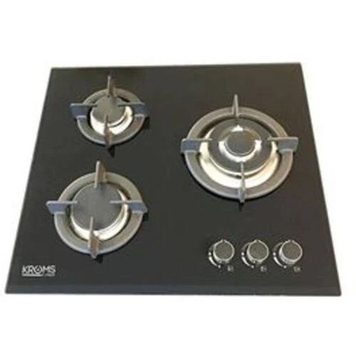139946887_1 KROMSLINE Placa de gas - KROMSLINE KPCG-3F-CR, 3 quemadores zonas, 600 mm, Inox - Imagen 1