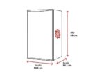 JOCEL Nevera pequeña - Jocel JF-118, 84 cm, 118 l, 3 estantes, Inox y negro
