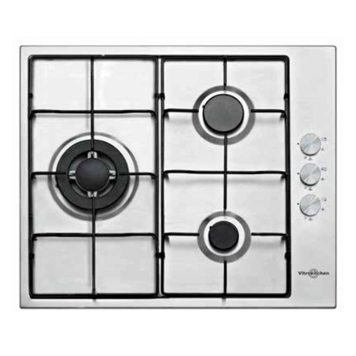141852360_1 VITROKITCHEN Placa de gas - VITROKITCHEN EN630LIN, 3 zonas, 51 cm, Inoxidable - Imagen 1