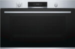BOSCH Horno - Bosch Serie 6 VBD5780S0, Multifunción, 112L, 90cm, 10 funciones, LCD, Clase A+, Pirolítico, Negro