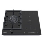VITROKITCHEN Placa de gas - VITROKITCHEN VG611NN con placa de inducción, 3 zonas, 580 mm, negro