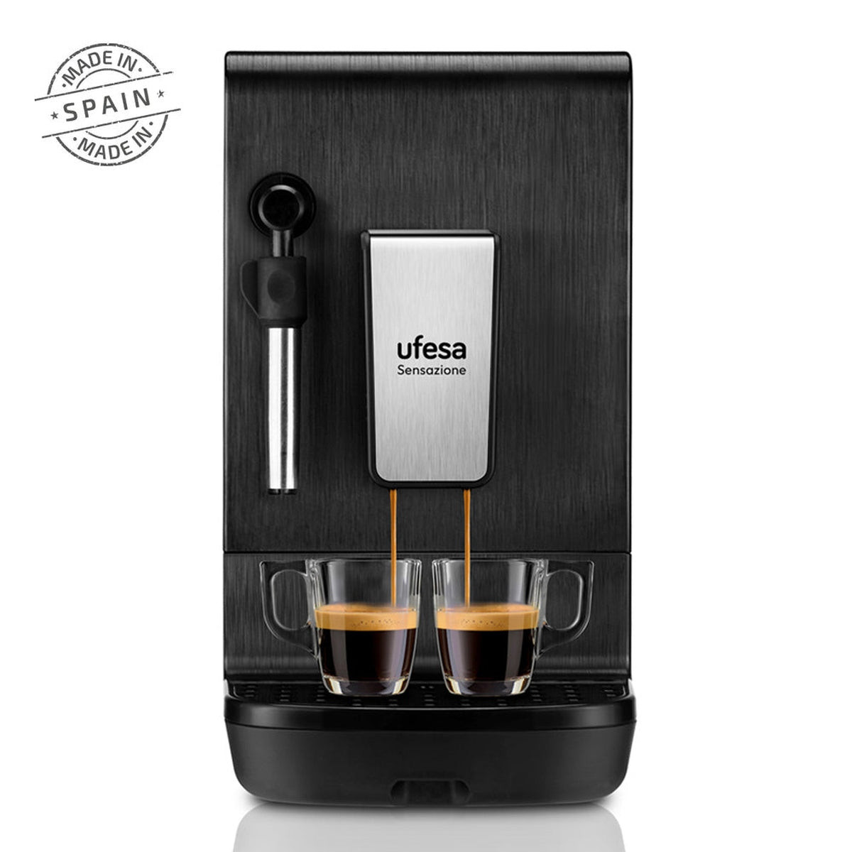 143872552_1 UFESA Cafetera superautomática - UFESA Sensazione, , 1550 W, Negro y Plata - Imagen 1