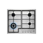 ELECTROLUX Placa de gas - ELECTROLUX 222003797, 4.0000 zonas, 59,50 cm, Acero