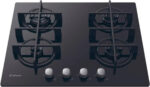 CANDY Placa de gas - CANDY CVG6B, 4.0000 zonas, NG + LPG (Butane), 595 mm, Negro - Imagen 3