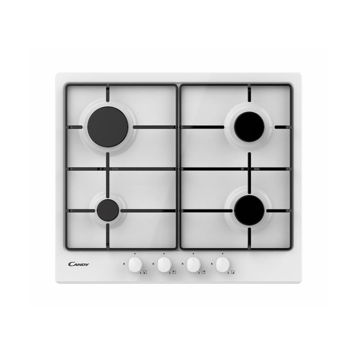 144357316_1 CANDY Placa de gas - CANDY CHW6BRWW, 4.0000 zonas, 595 mm, Blanco - Imagen 1