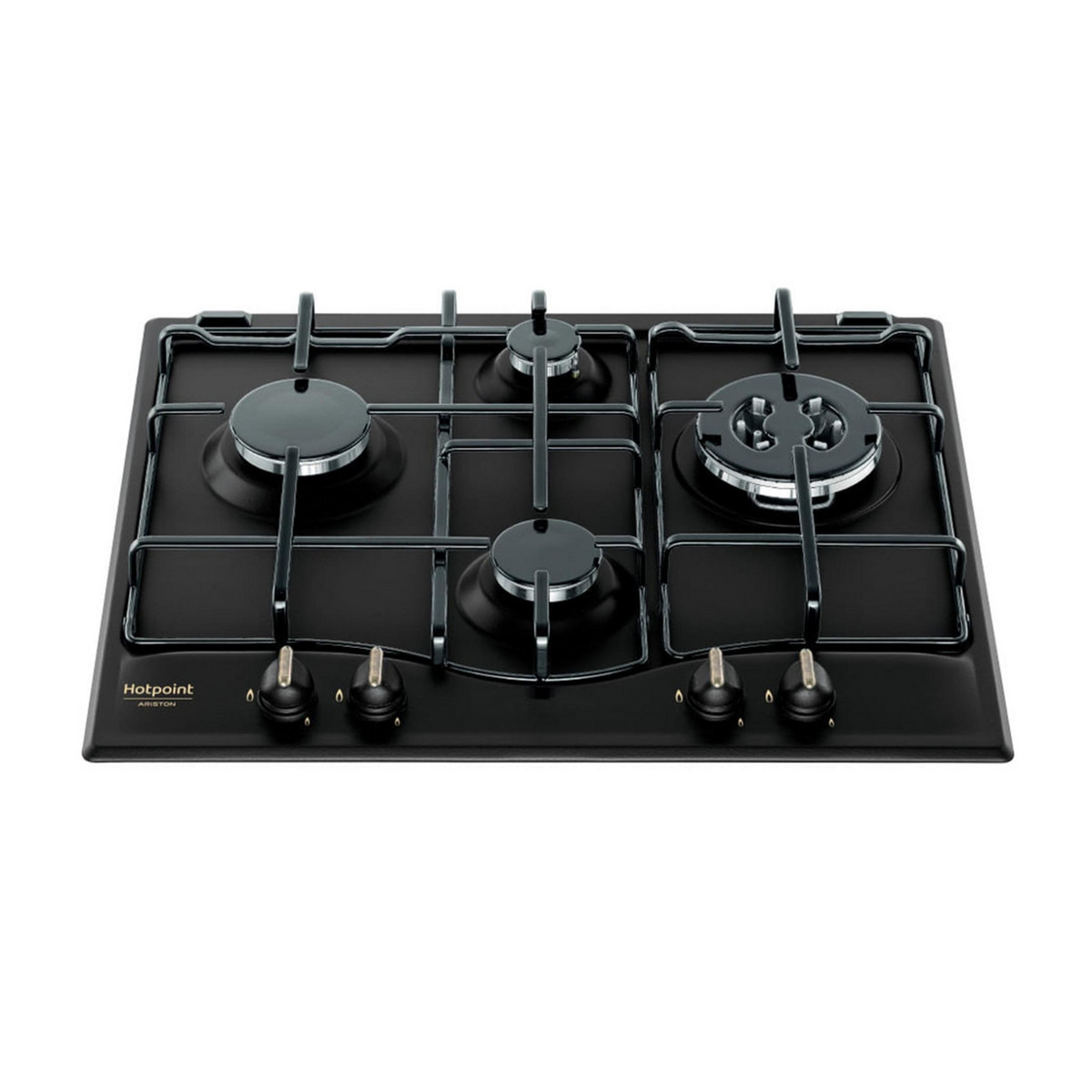 144357411_1 HOTPOINT Placa de gas - HOTPOINT 869991547630, 4.0000 zonas, Metano, 60 cm, Gris - Imagen 1