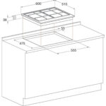 HOTPOINT Placa de gas - HOTPOINT PCN 641 T/IX/HAR, 4.0000 zonas, Metano, 59,00 cm, Acero - Imagen 5