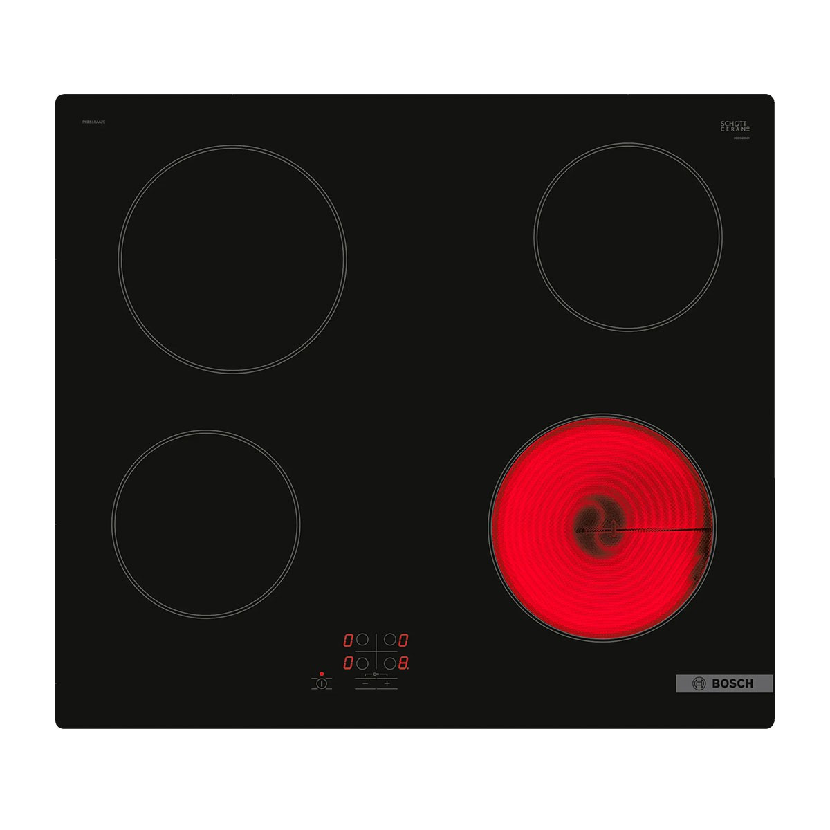 144358684_1 BOSCH Placa de vitrocerámica - BOSCH PKE61RAA2E, zonas, 592 mm, Negro - Imagen 1