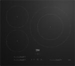 BEKO Placa de inducción - BEKO HII 63720 UT, 3 zonas, 590 mm, Negro