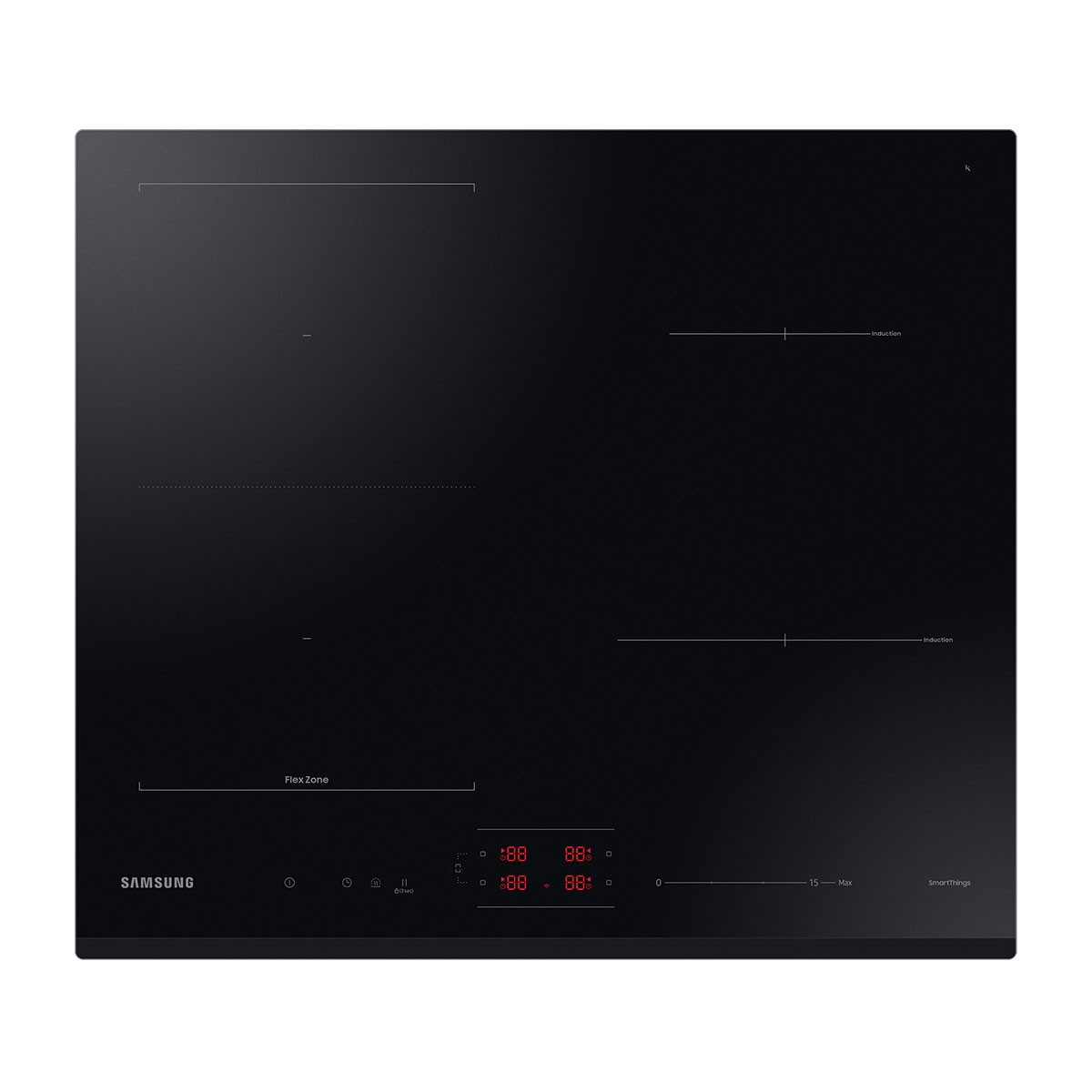 144618383_1 SAMSUNG Placa de inducción - SAMSUNG Flex Zone 3300W (NZ64B5046GK), 4 zonas, 590 mm, Black - Imagen 1