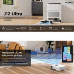 EUREKA Robot aspirador - EUREKA J12 Ultra-EU-VD, 65 W, Depósito 3 l, Autonomía 2 h y 30 min, Negro - Imagen 5