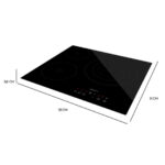 CECOTEC Placa de vitrocerámica - CECOTEC Bolero Squad V 3001, 3 zona(s) zonas, 58 cm, Negro - Imagen 2