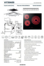INFINITON Placa vitroceramica - INFINITON VIT3SN30, 3 zonas, 59 cm, Negro - Imagen 2