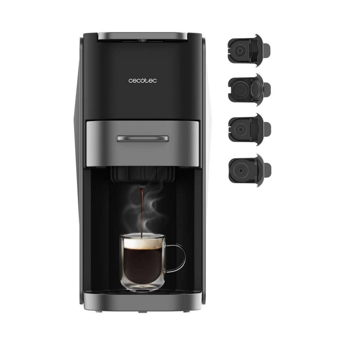 145553792_1 CECOTEC Cafetera de cápsulas - CECOTEC FreeStyle Compact Dark, 20 bar, 1200 W, Black - Imagen 1