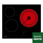 FAGOR Placa de vitrocerámica - FAGOR 3VFT-33AC, 3 zonas, 576 mm, Negro
