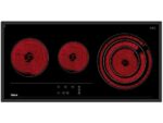 TEKA Placa vitrocerámica - Teka TRC 83631, 3 zonas, Zona grande 27 cm, Touch Control, 80 cm, Negro