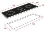 TEKA Placa vitrocerámica - Teka TRC 83631, 3 zonas, Zona grande 27 cm, Touch Control, 80 cm, Negro - Imagen 2