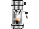 CECOTEC Cafetera express - Cecotec Cafelizzia 790 Steel, 1350W, Calentamiento rápido, 20 bar, 1.2 L, 1-2 cafés, Inox