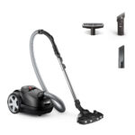 PHILIPS Aspirador con bolsa - PHILIPS XD8122/10, 900 W, Potencia de succión 900 W, Depósito 4 l, Negro