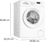 BOSCH Lavadora carga frontal - BOSCH WGE03200EP, 8 kg, 1200 rpm, 16 programas, Blanco - Imagen 6