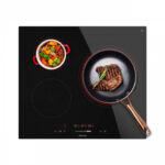 CECOTEC Placa de vitrocerámica - CECOTEC Bolero Squad V 3100, 3 zonas, 590 mm, Negro