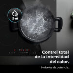 CECOTEC Placa de vitrocerámica - CECOTEC Bolero Squad V 3100, 3 zonas, 590 mm, Negro - Imagen 5