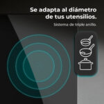 CECOTEC Placa de vitrocerámica - CECOTEC Bolero Squad V 3100, 3 zonas, 590 mm, Negro - Imagen 7
