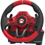 HORI Volante - Hori Mario Kart Pro Deluxe, Para Nintendo Switch 1 y 2, PC, Pedales, USB, Rojo