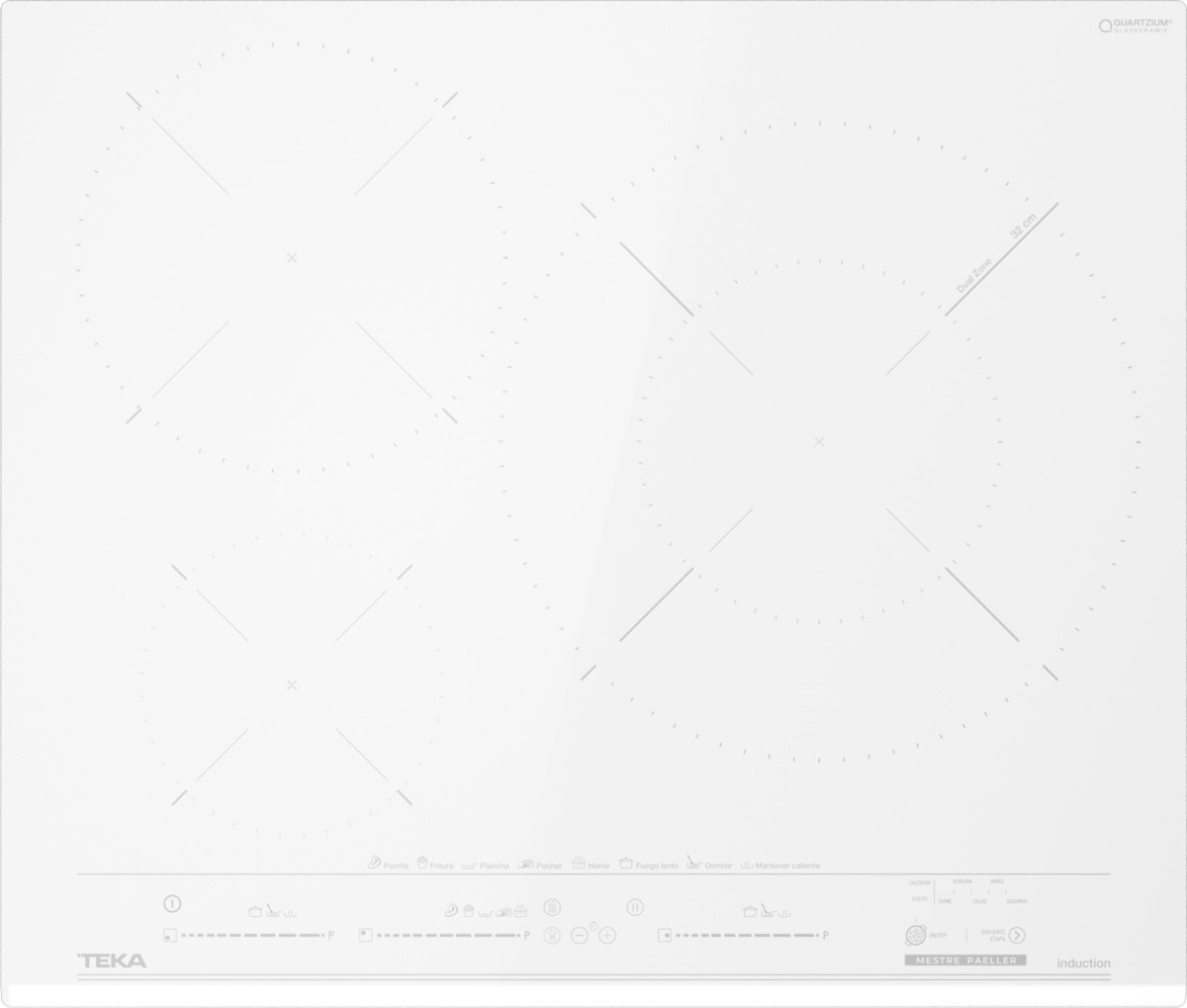 148298990_1 TEKA Placa de inducción - TEKA IZC63632MPT, 3 zonas, 600 mm, Blanco - Imagen 1