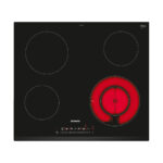 SIEMENS Placa de vitrocerámica - SIEMENS iQ300 ET631FFP8E, 4 zone(s) zonas, 592 mm, Negro