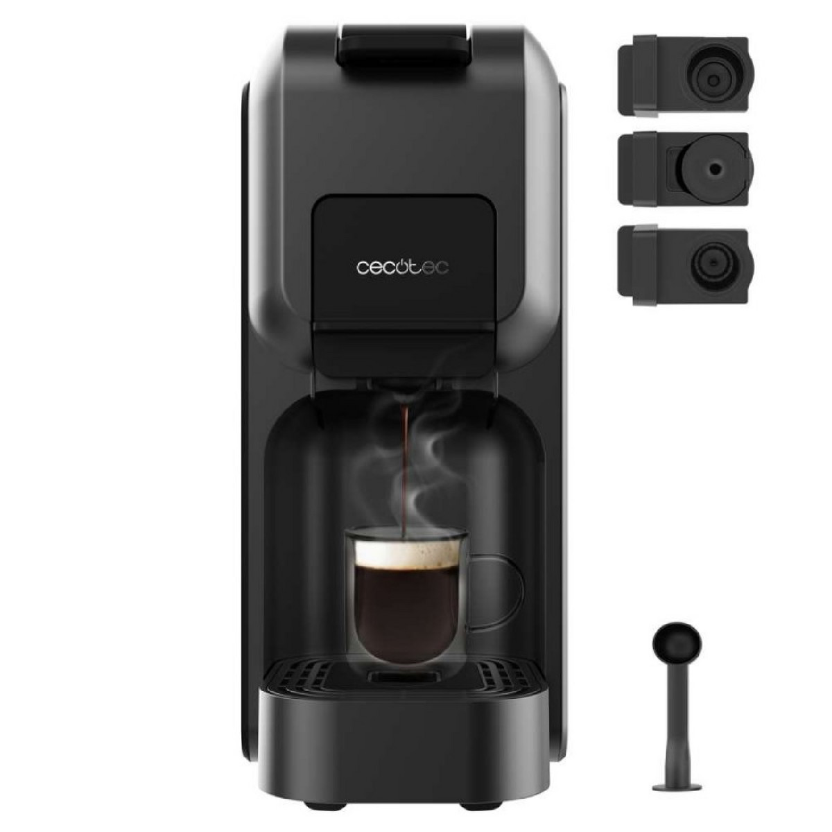 148732186_1 CECOTEC Cafetera de cápsulas - CECOTEC FreeStyle Compact Black, 20 bar, 1350 W, 300 - Imagen 1
