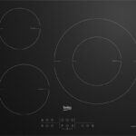 BEKO Placa inducción - Beko HII63205MT, 3 zonas, Zona grande 32 cm, Stop&Go, 60 cm, Negro