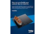 BEKO Placa inducción - Beko HII63201FMT, 3 zonas, Zona grande 32 cm, Flexizone, 60 cm, Negro - Imagen 6