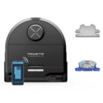 ROWENTA Robot aspirador - ROWENTA X-Plorer Serie 220 RR9465WH, Depósito 0,35 l, Autonomía 120 min, Negro