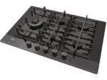 HAIER Placa gas - Haier Series 4 HAVG7WL4HB, 5 quemadores, Zona grande 13.8 cm, Rejillas hierro fundido, Bisel, 75 cm, Negro - Imagen 4