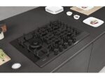 HAIER Placa gas - Haier Series 4 HAVG7WL4HB, 5 quemadores, Zona grande 13.8 cm, Rejillas hierro fundido, Bisel, 75 cm, Negro - Imagen 7