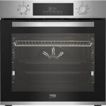 BEKO Horno - Beko BBIE123001XD, Multifunción, Tecnología Aeroperfect, Hidrólisis, 72l, 59.4 cm, 6 Funciones de Cocción, Pantalla LED, Inox