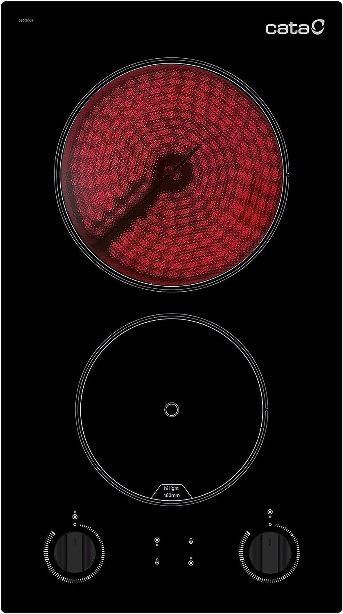 150230460_1 CATA Placa de vitrocerámica - CATA VI 302, 2 zonas, 29 cm, Negro - Imagen 1