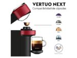 KRUPS Cafetera de cápsulas - Nespresso® Krups Vertuo Next XN9105, 1500 W, 1.1 L, Calentamiento en 30 s, Tecnología Centrifusión, Wi-Fi, Bluetooth, Roj - Imagen 5