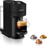 KRUPS Cafetera de cápsulas - Nespresso® Krups Vertuo Next XN910N, 1500 W, 1.1 L, Calentamiento en 30 s, Tecnología Centrifusión, Wi-Fi, Bluetooth, Neg
