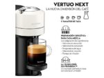 DE LONGHI Cafetera de cápsulas - De'Longhi Nespresso® Vertuo Next ENV120.W, 1500 W, 1.1 l, Calentamiento 30s, Tecnología Centrifusión™, Bluetooth, Apa - Imagen 3