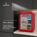 KLARSTEIN Nevera pequeña - KLARSTEIN Audrey Evo Beverage cooler 68, Altura 67 cm, Rojo - Imagen 3