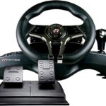 FR Volante - FR-TEC Hurricane MK II, Con Pedales, Rotación 270º, Vibración, Licenciado para PlayStation, Compatible con PS4/PC, Negro